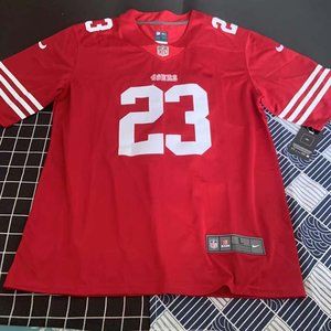 Christian Mccaffrey Signed 49ers Nike Scarlet Game Player Jersey NFL